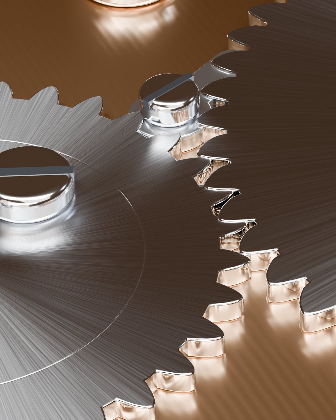 Ratchet and crown wheel teeth meshing